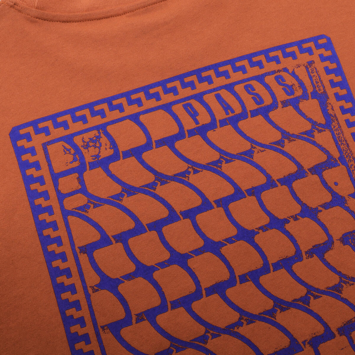 PASS~PORT SKATEBOARDS DRAIN TEE TEXAS ORANGE