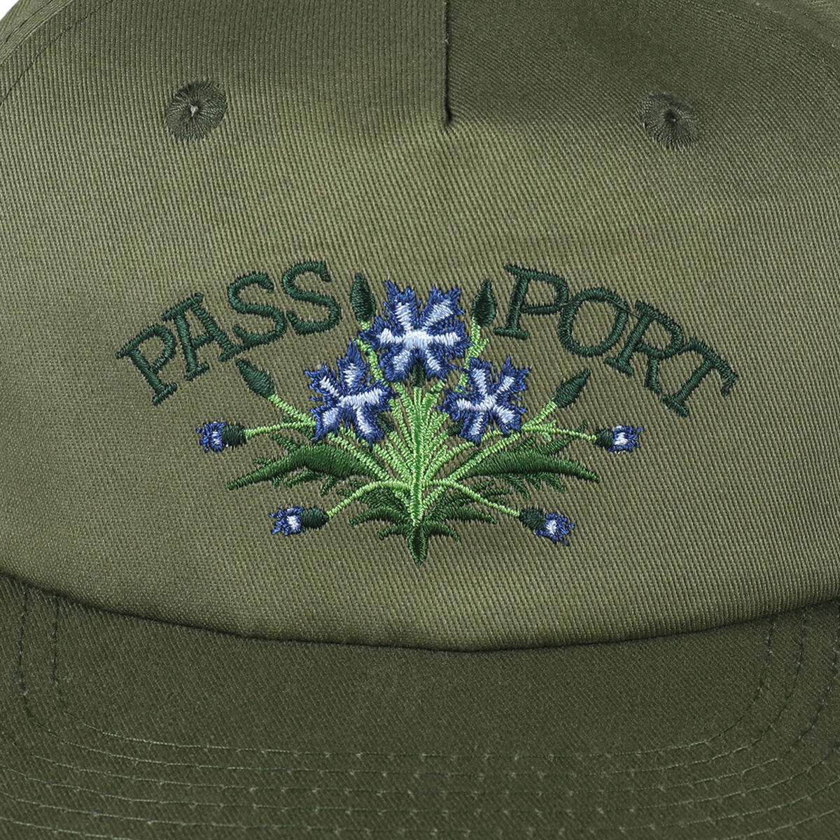 PASS~PORT SKATEBOARDS BLOOM WORKERS CAP MILITARY GREEN
