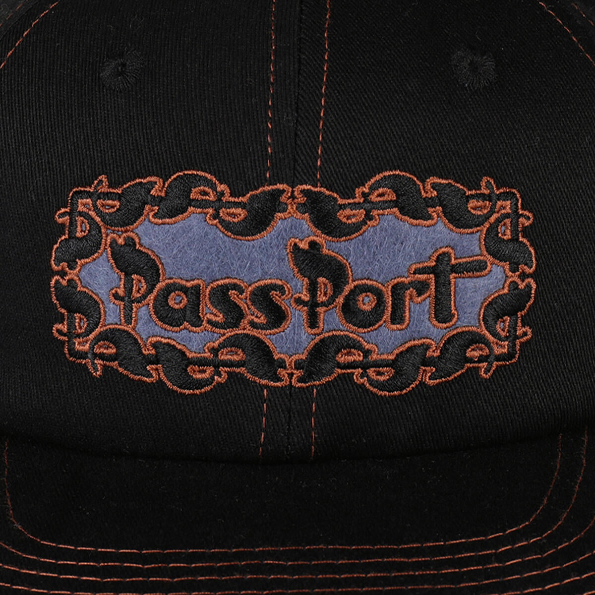 PASS~PORT SKATEBOARDS PATTONED CASUAL CAP BLACK