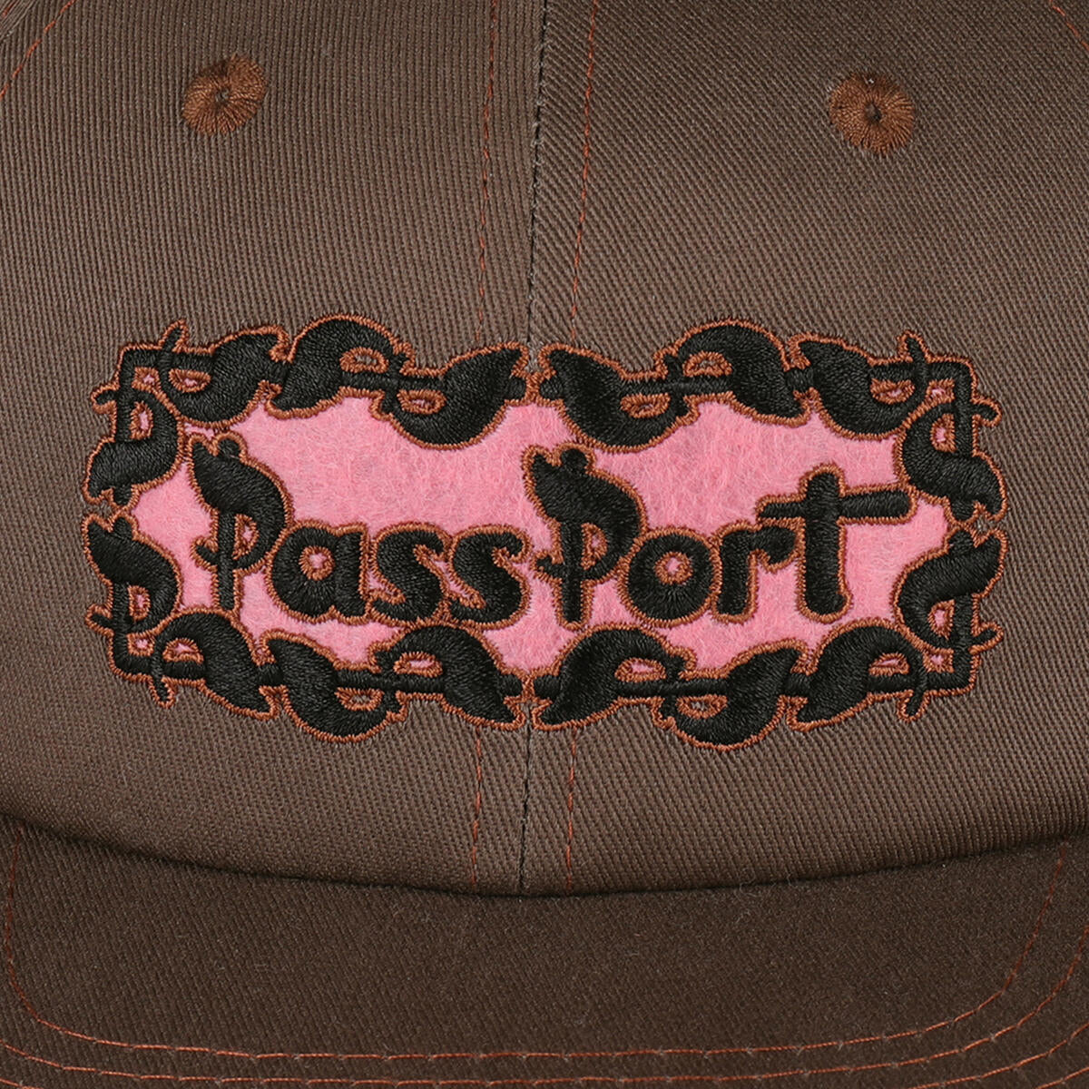 PASS~PORT SKATEBOARDS PATTONED CASUAL CAP BARK