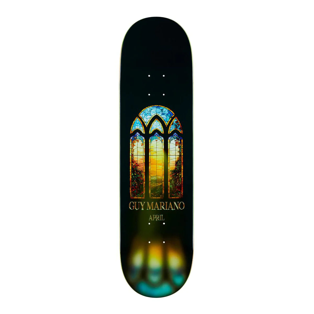 APRIL SKATEBOARDS GUY MARIANO STAINGLASS DECK 8.38