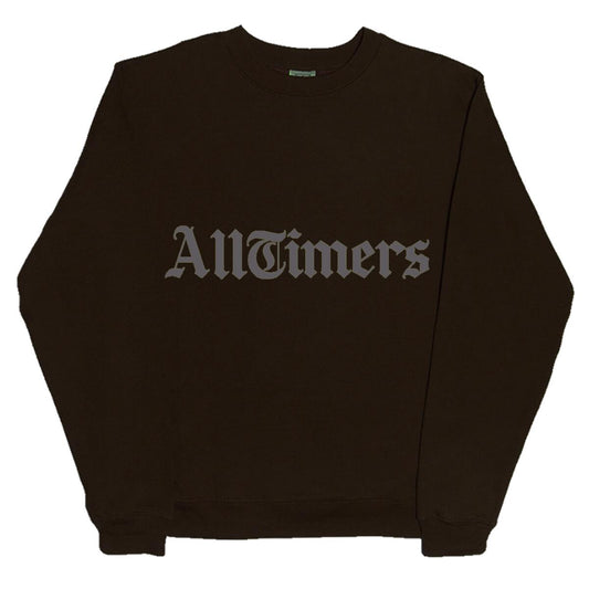 ALLTIMERS TIMES CREW SWEATER BLACK