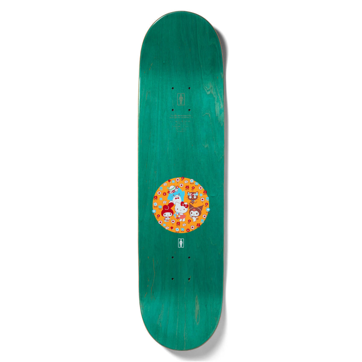 GIRL SKATEBOARDS GASS HELLO KITTY AND FRIENDS DECK 8.25