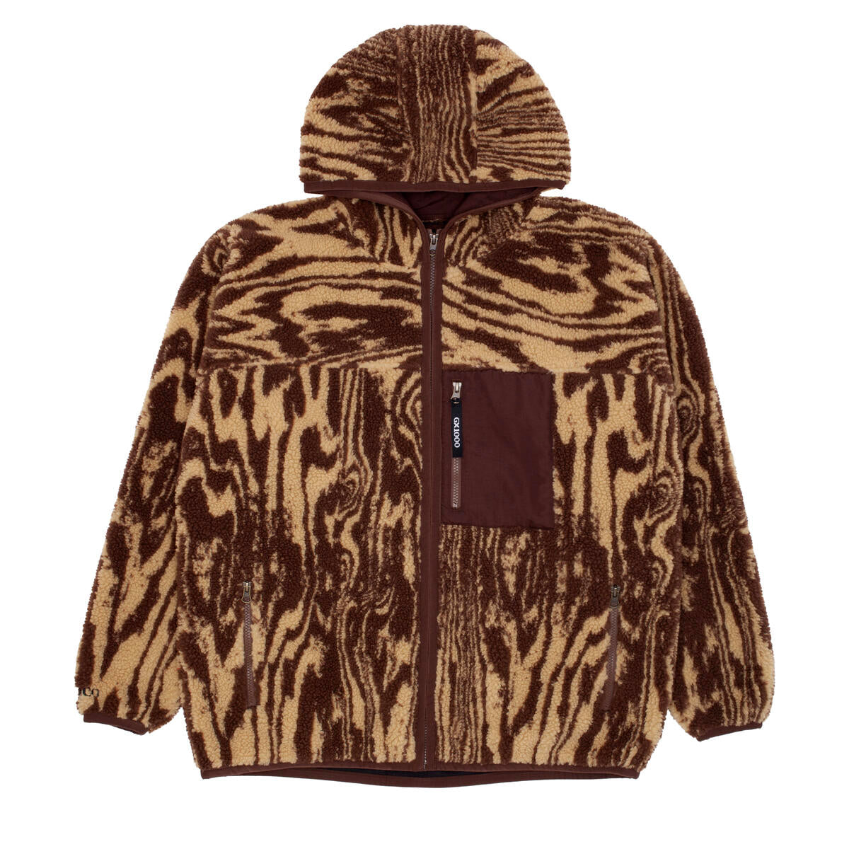 GX1000 HOODED SHERPA JACKET BROWN