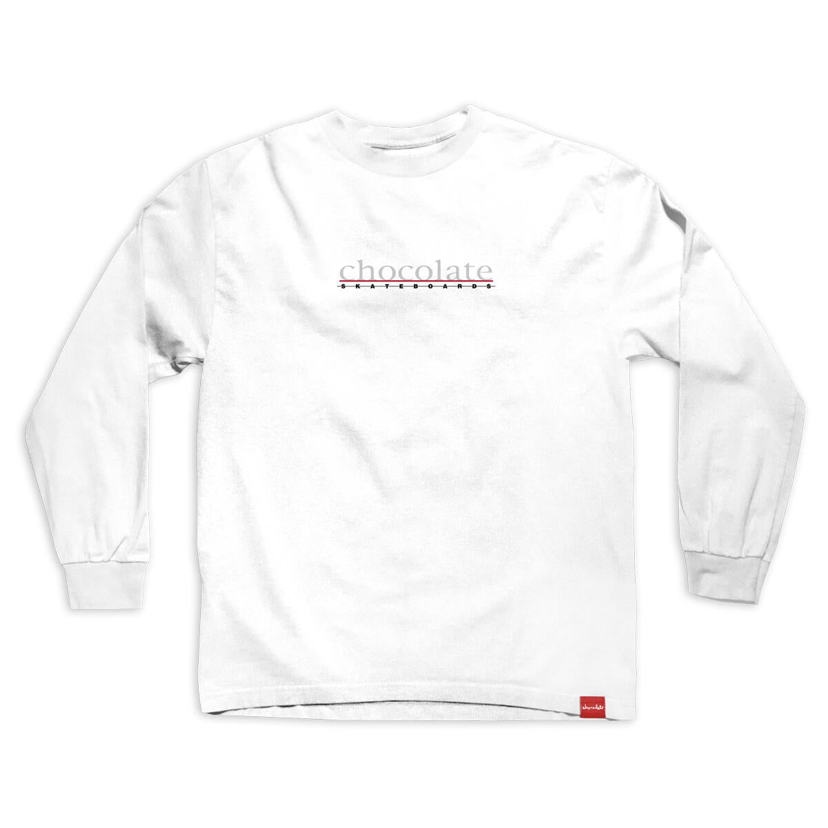 CHOCOLATE SKATEBOARDS BAR LONGSLEEVE TEE WHITE