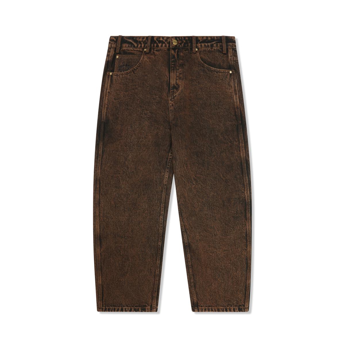 BUTTERGOODS SPIDER DENIM JEANS ACID BROWN