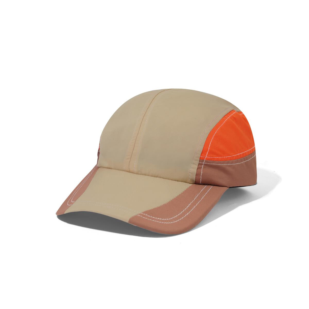 BUTTERGOODS STREAM 4 PANEL CAP KHAKI/CITRUS