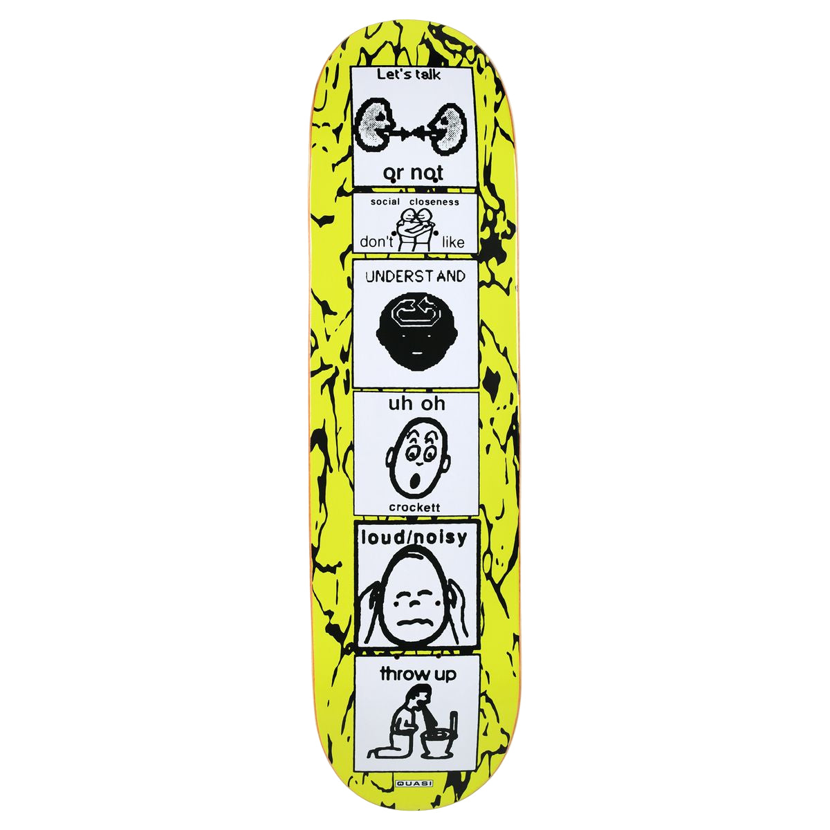 QUASI SKATEBOARDS CROCKETT THE PUKER DECK 8.25