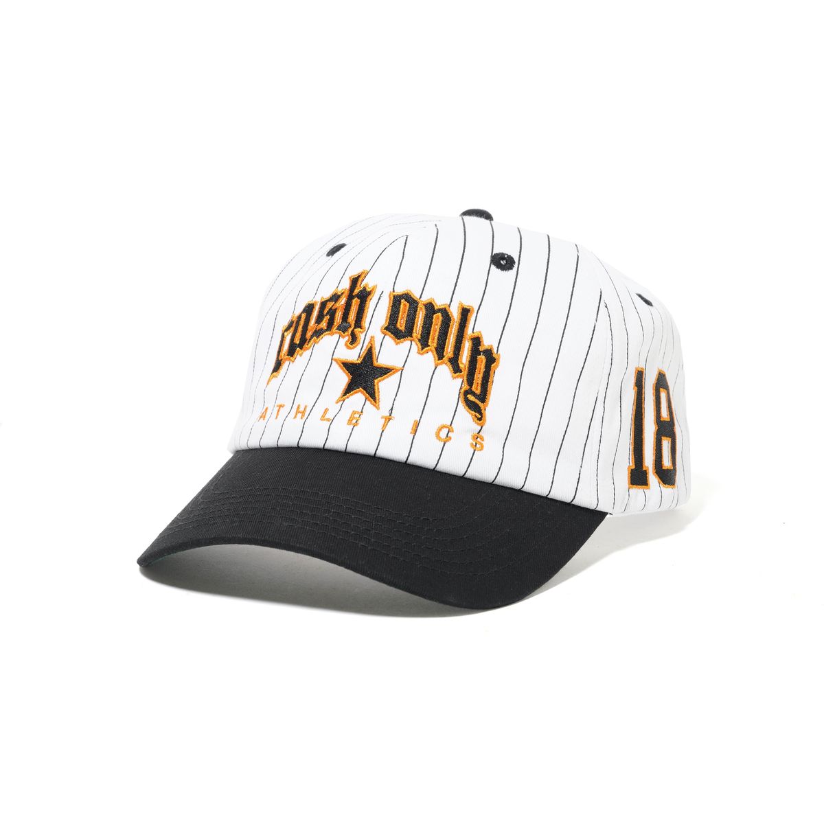 CASH ONLY DIST BALLPARK 6 PANEL CAP WHITE