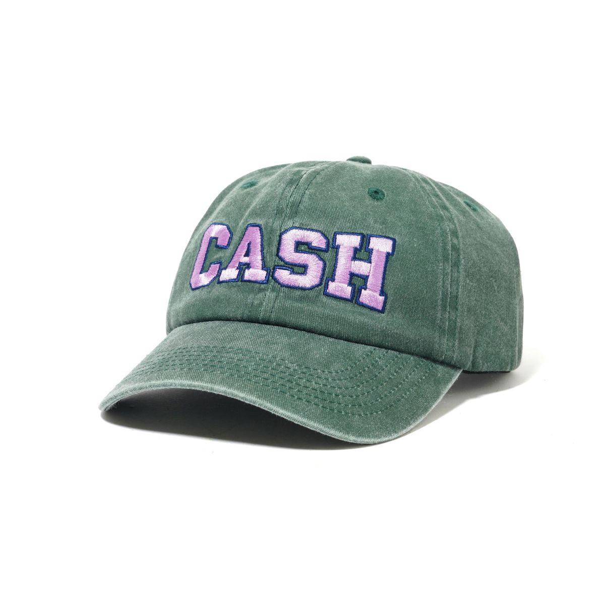 CASH ONLY DIST CAMPUS 6 PANEL CAP WASHED FOREST