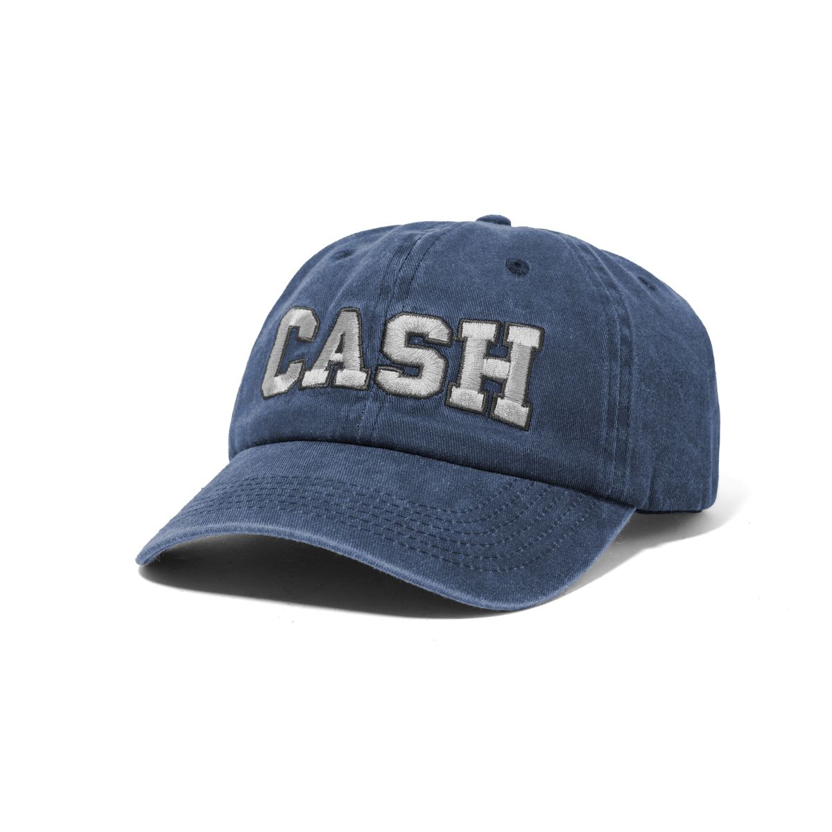 CASH ONLY DIST CAMPUS 6 PANEL CAP WASHED NAVY