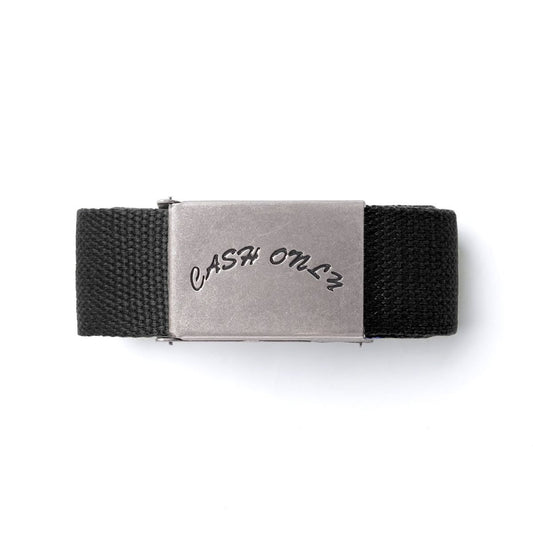 CASH ONLY DIST LOGO WEB BELT BLACK