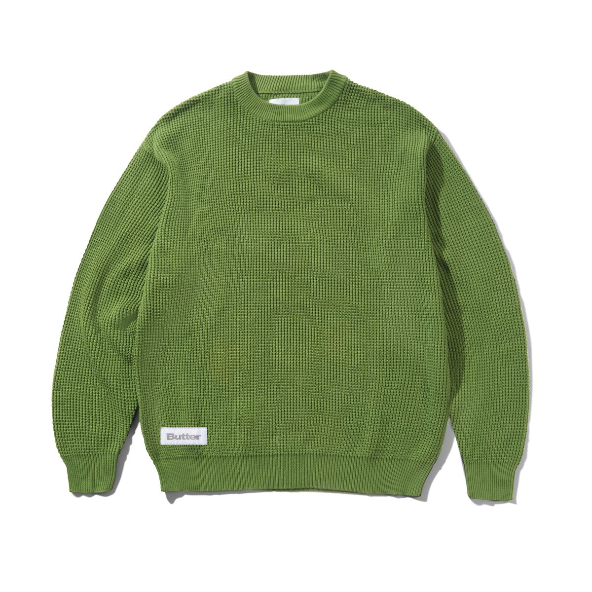 BUTTERGOODS NEWCOMER REVERSIBLE KNIT SWEATER GRASS