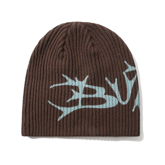 SCRAWLING SKULLY BEANIE BROWN