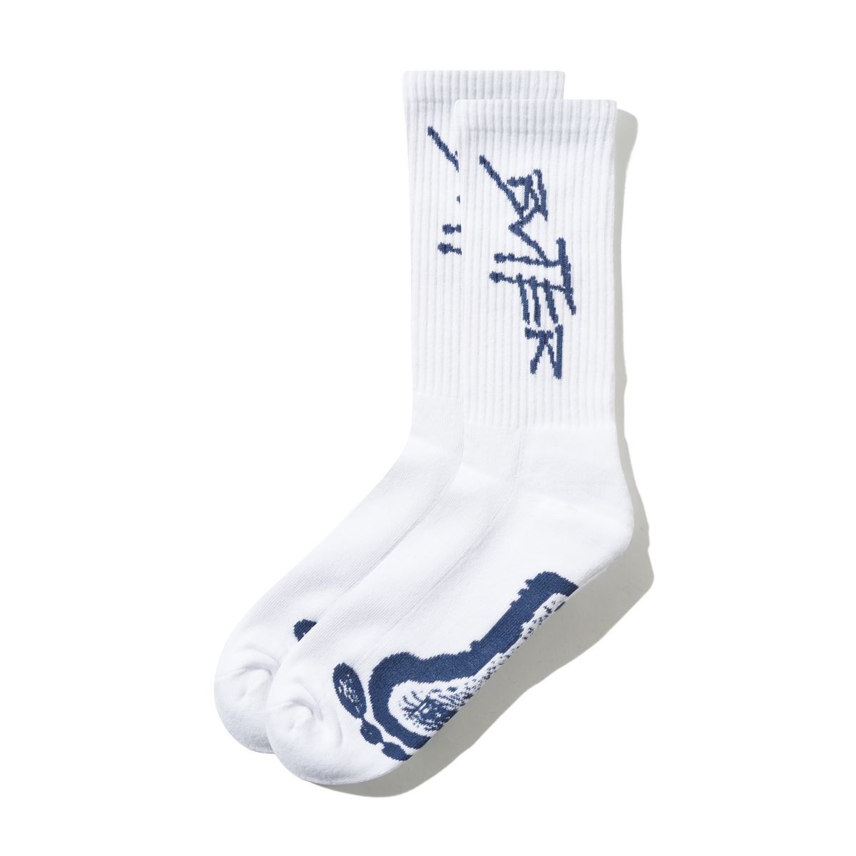 BUTTERGOODS FOOTPRINTS SOCKS WHITE
