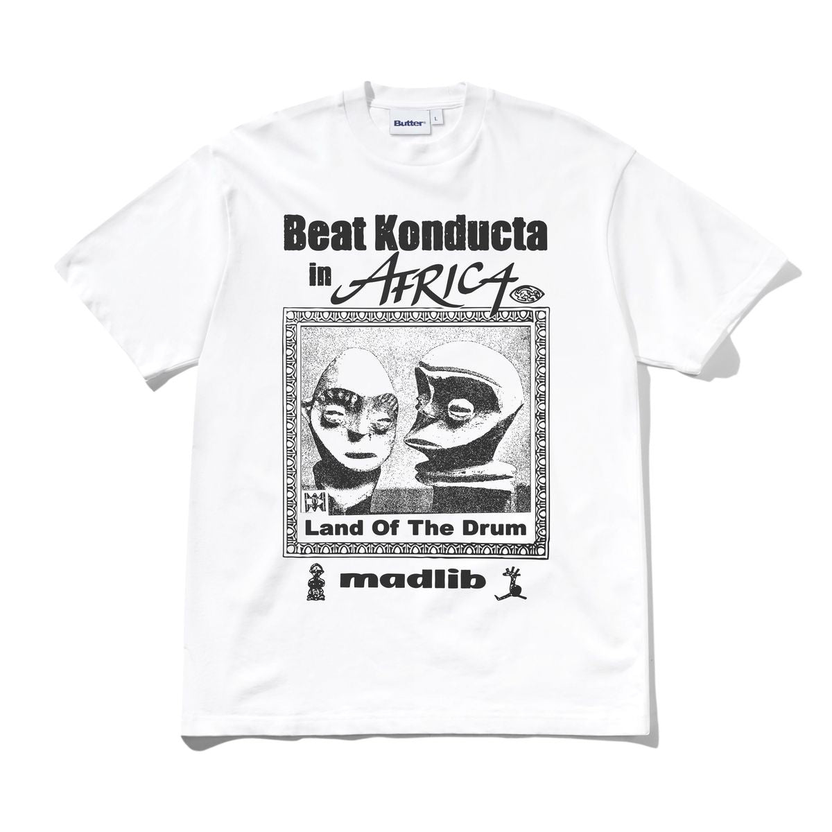 BUTTERGOODS X MADLIB AFRICA TEE WHITE