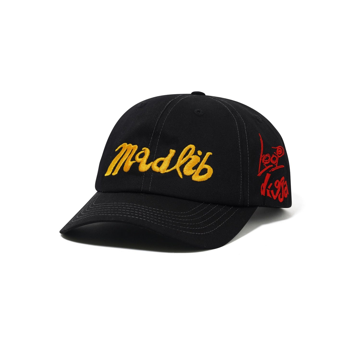 BUTTERGOODS X MADLIB ALIAS 6 PANEL CAP BLACK