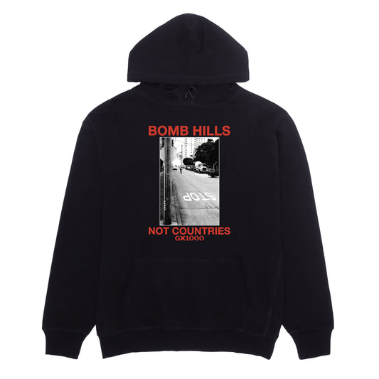GX1000 BOMB HILLS NOT COUNTRIES HOODIE BLACK/RED