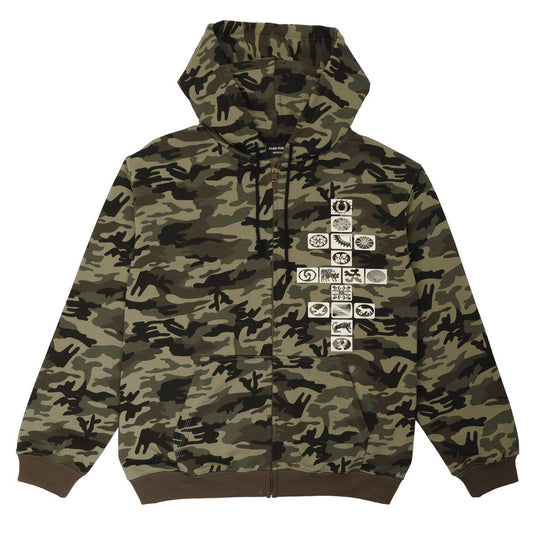 PASS~PORT SKATEBOARDS KOLLAASI ZIP HOODIE CAMO