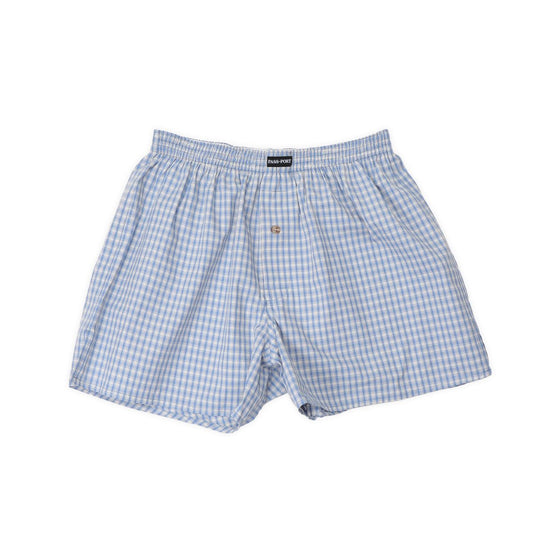 PASS~PORT SKATEBOARDS WORKERS CHECK BOXERS LIGHT BLUE