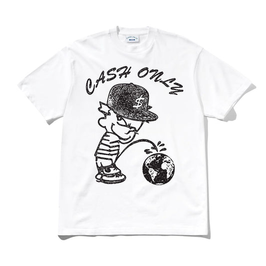 CASH ONLY DIST FTW TEE WHITE