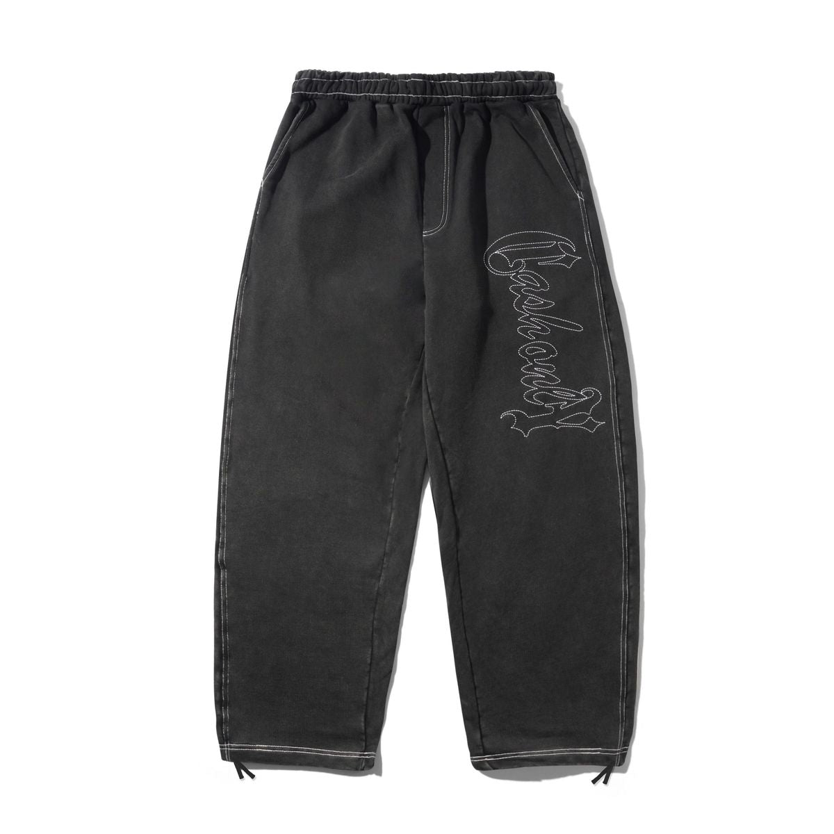 CASH ONLY DIST STRIP FLEECE SWEATPANTS WASHED BLACK