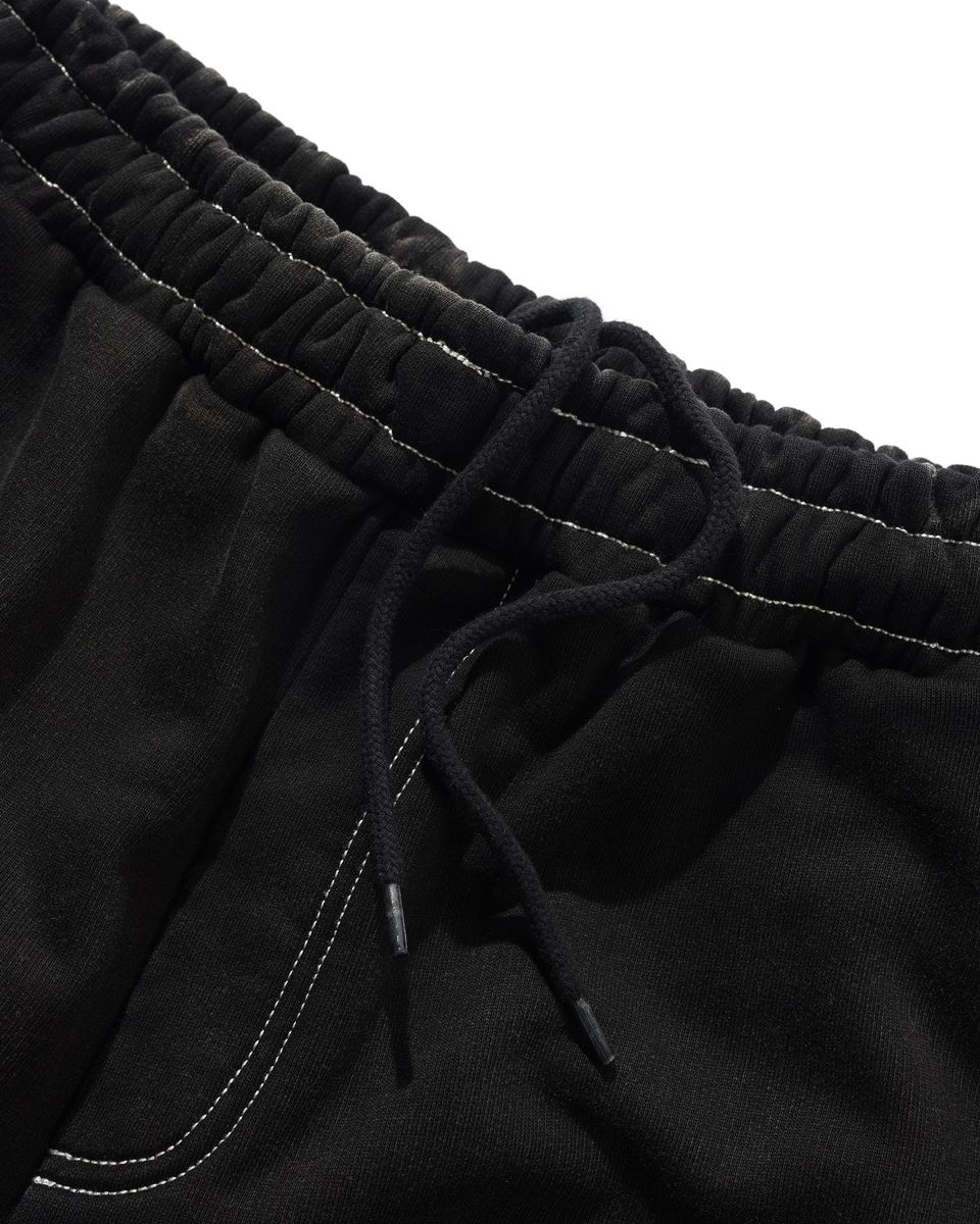 CASH ONLY DIST STRIP FLEECE SWEATPANTS WASHED BLACK