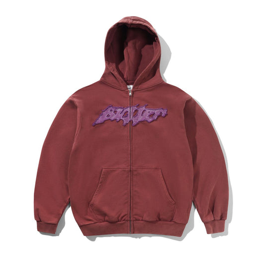 BUTTERGOODS AMPLIFY ZIP-THRU HOODIE WASHED RUSSET