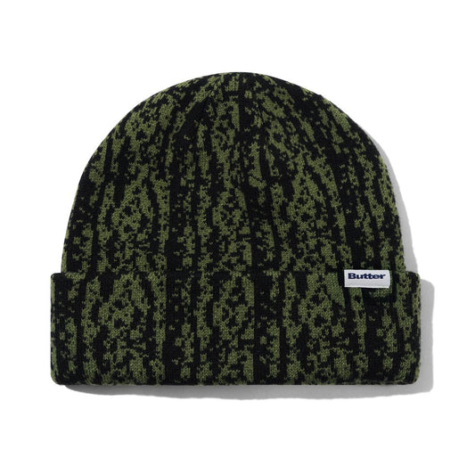 BUTTERGOODS LOWLAND CAMO BEANIE GREEN