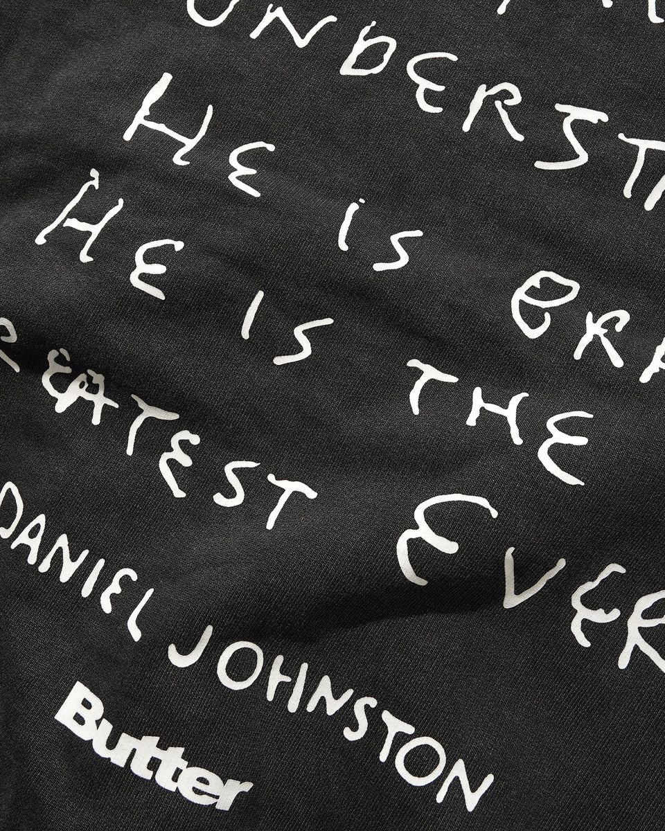 BUTTERGOODS DANIEL JOHNSTON ENEMY HOODIE WASHED BLACK