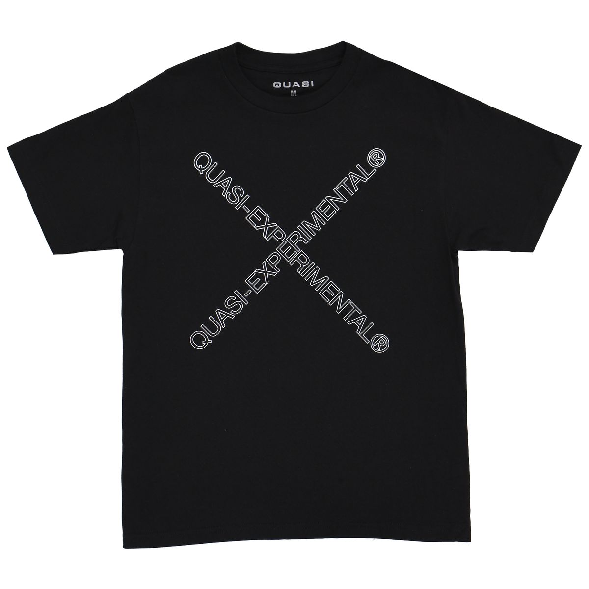 QUASI SKATEBOARDS EXP. OUTLINE TEE BLACK