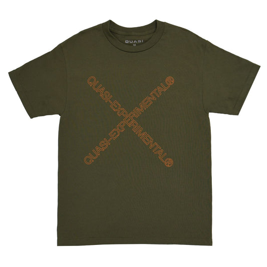 QUASI SKATEBOARDS EXP. OUTLINE TEE MILITARY GREEN