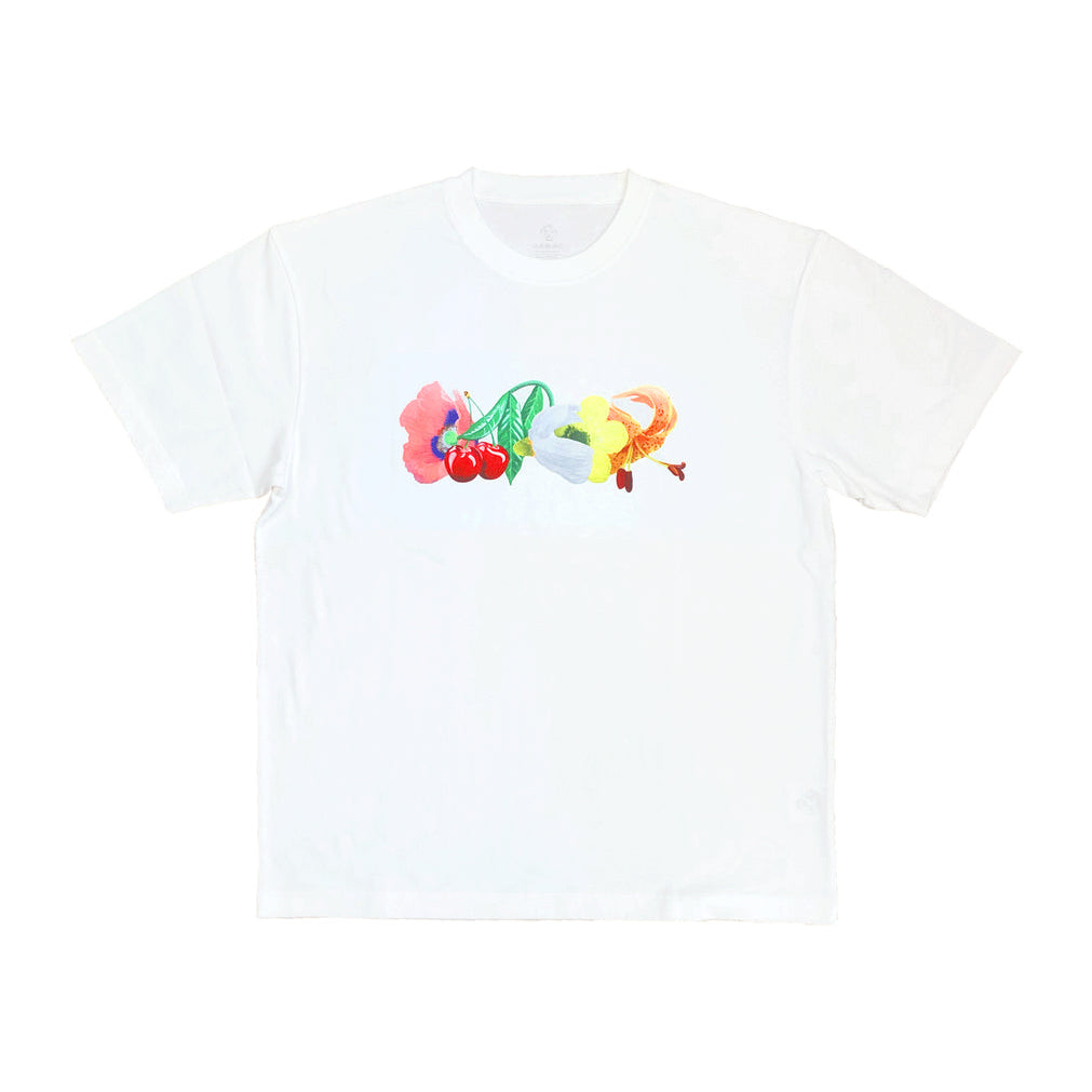 DANCER COPENHAGEN GLAM FLOWERS TEE WHITE