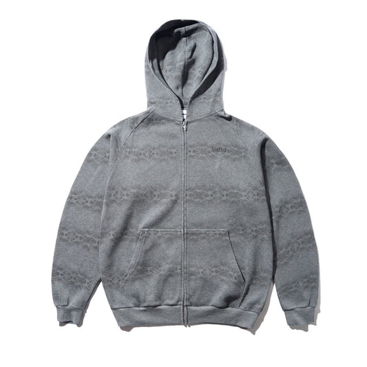BUTTERGOODS FADED WAFFLE ZIP-THRU HOODIE WASHED GREY