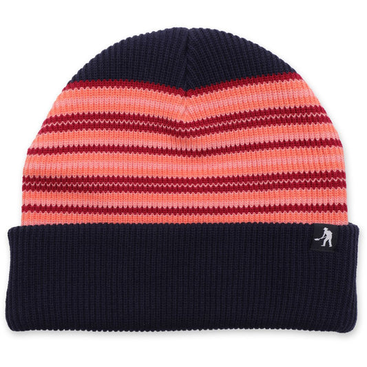 PASS~PORT SKATEBOARDS ORGANIC COTTON STRIPE BEANIE NAVY