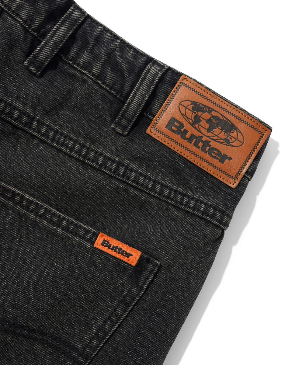 BUTTERGOODS BAGGY DENIM SHORTS FADED BLACK