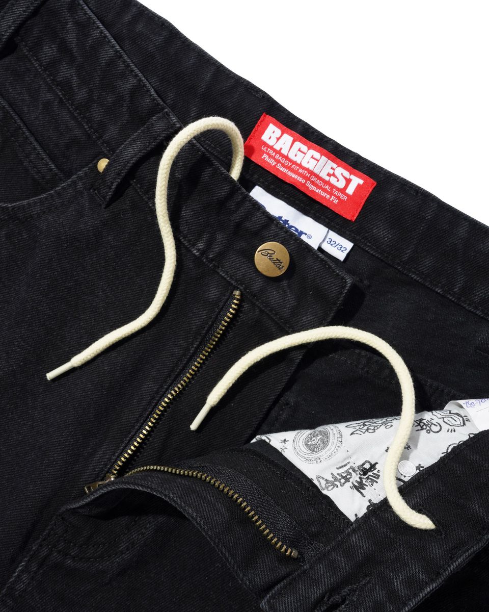 BUTTERGOODS SANTOSUOSSO DENIM JEANS FLAT BLACK