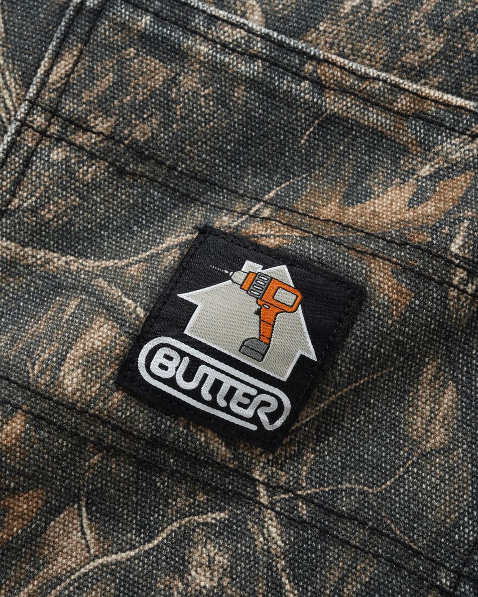 BUTTERGOODS WORK PANTS FOREST CAMO