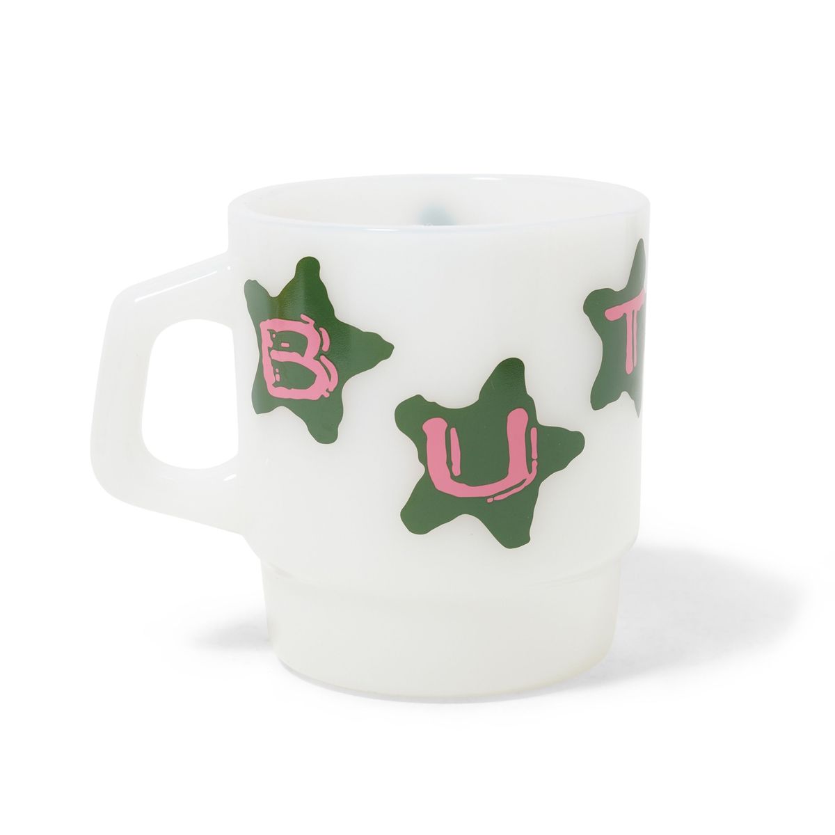 BUTTERGOODS STARS MILK GLASS WHITE