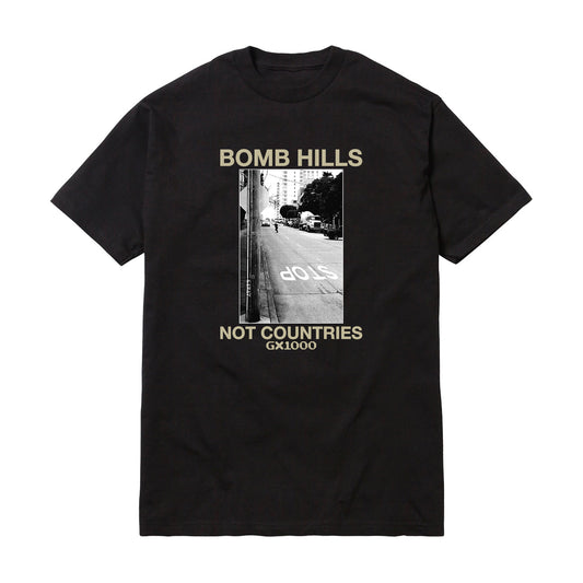 GX1000 BOMB HILLS NOT COUNTRIES TEE BLACK/TAN