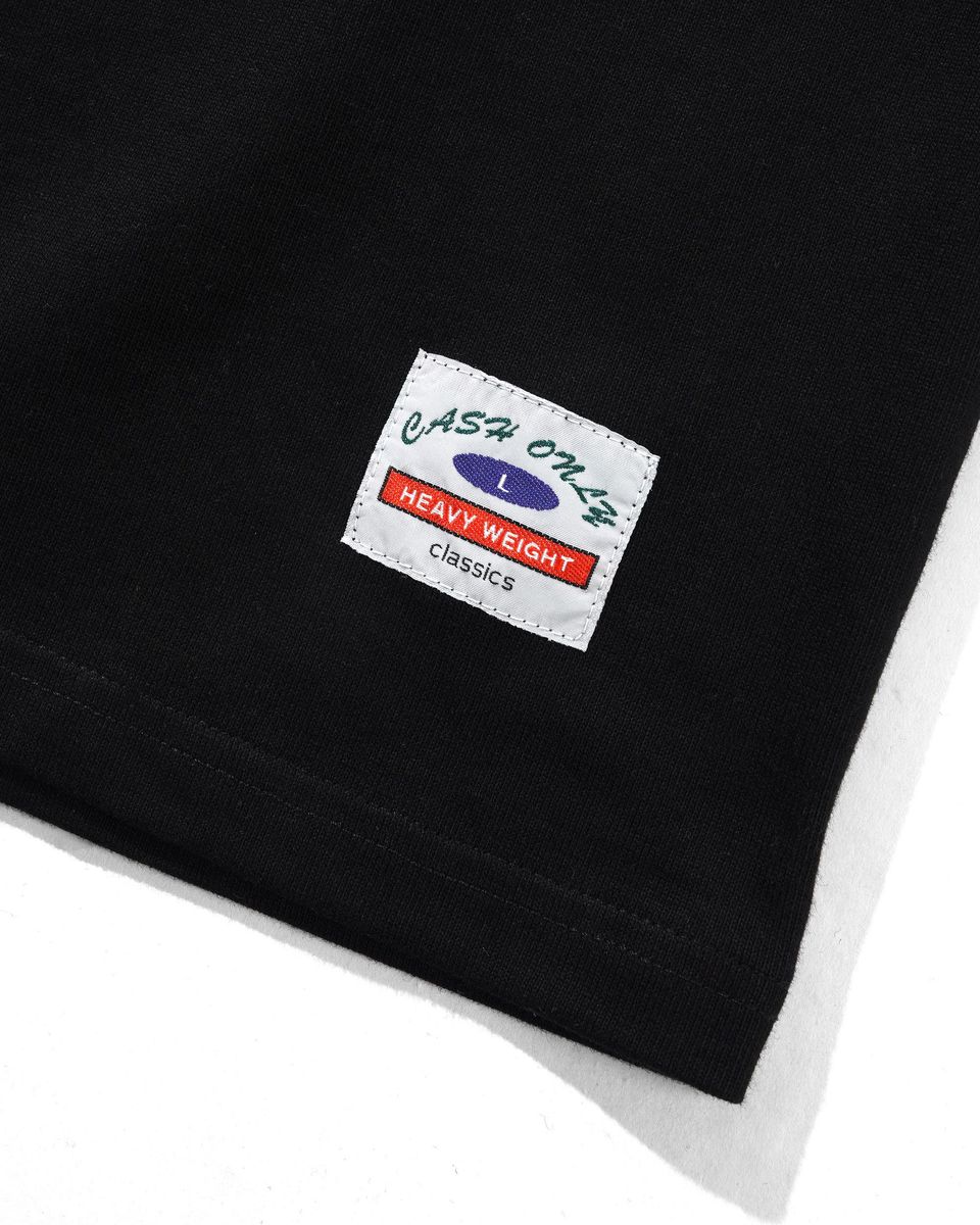 CASH ONLY DIST HEAVY-WEIGHT TEE BLACK
