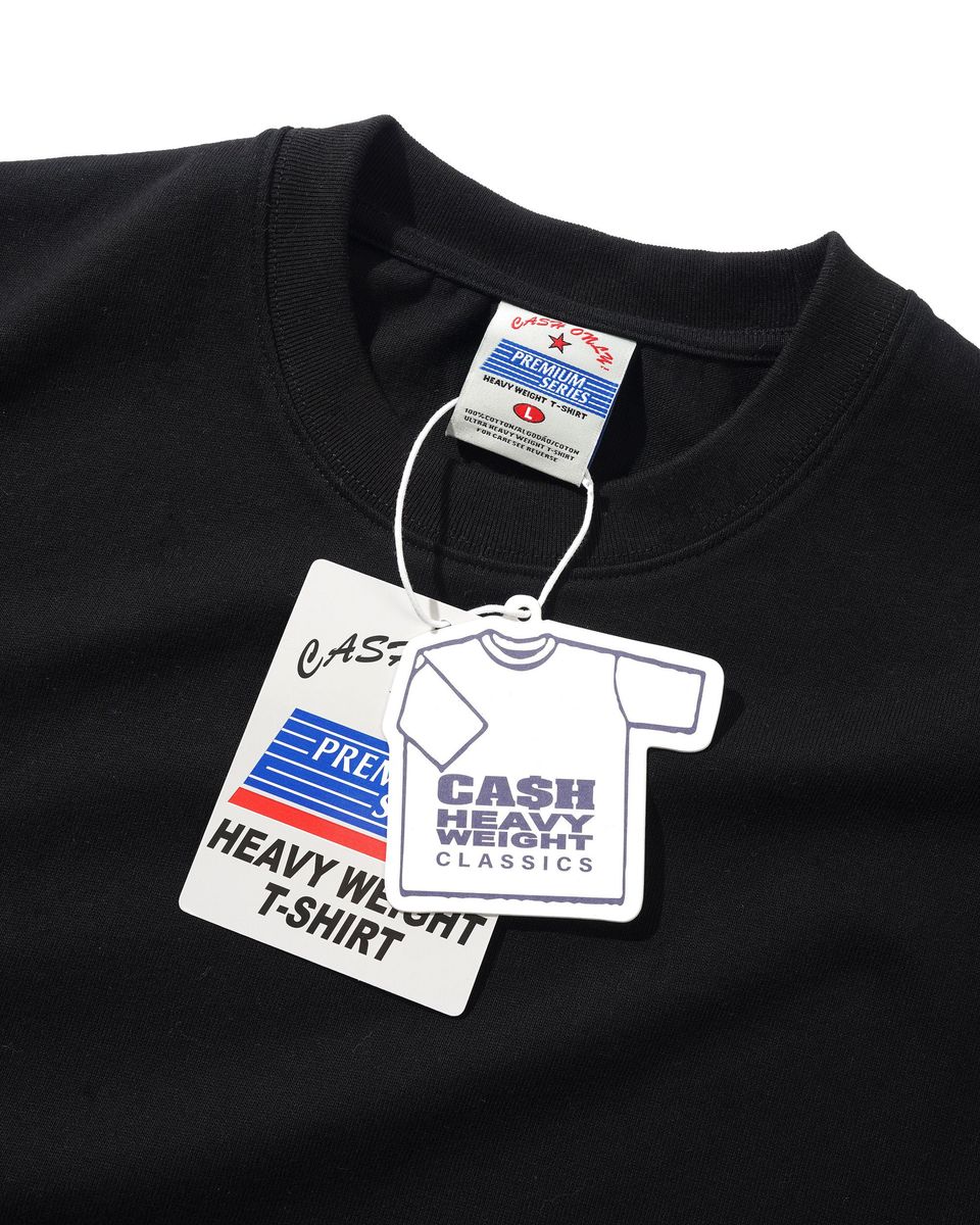 CASH ONLY DIST HEAVY-WEIGHT TEE BLACK