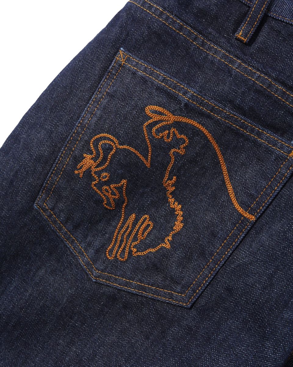 CASH ONLY DIST RODEO SELVEDGE DENIM JEANS INDIGO