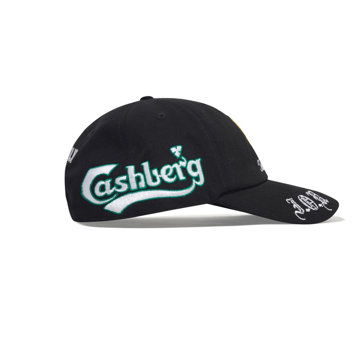 CASH ONLY DIST NADA 6 PANEL CAP BLACK