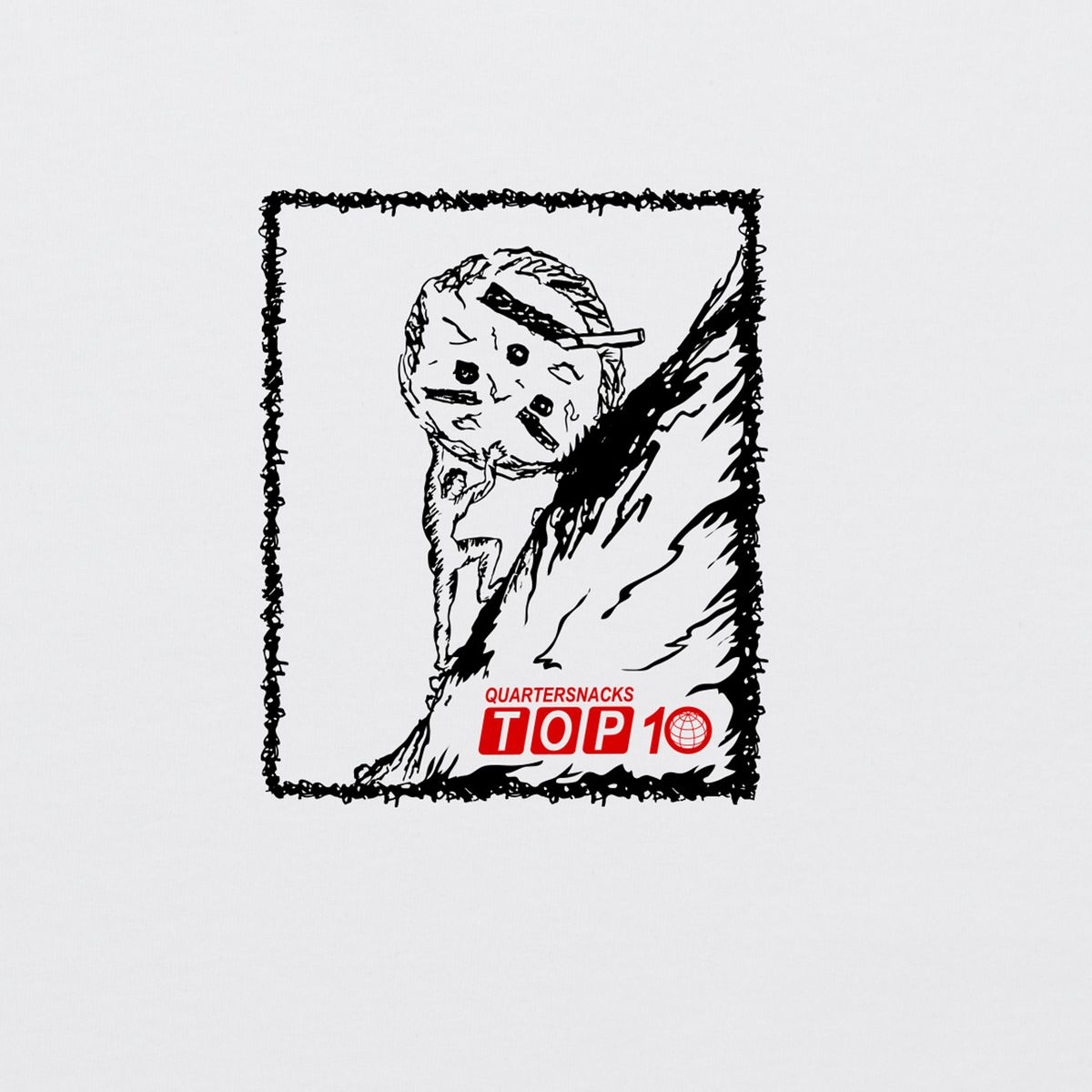 QUARTERSNACKS BOULDER TOP 10 TEE WHITE