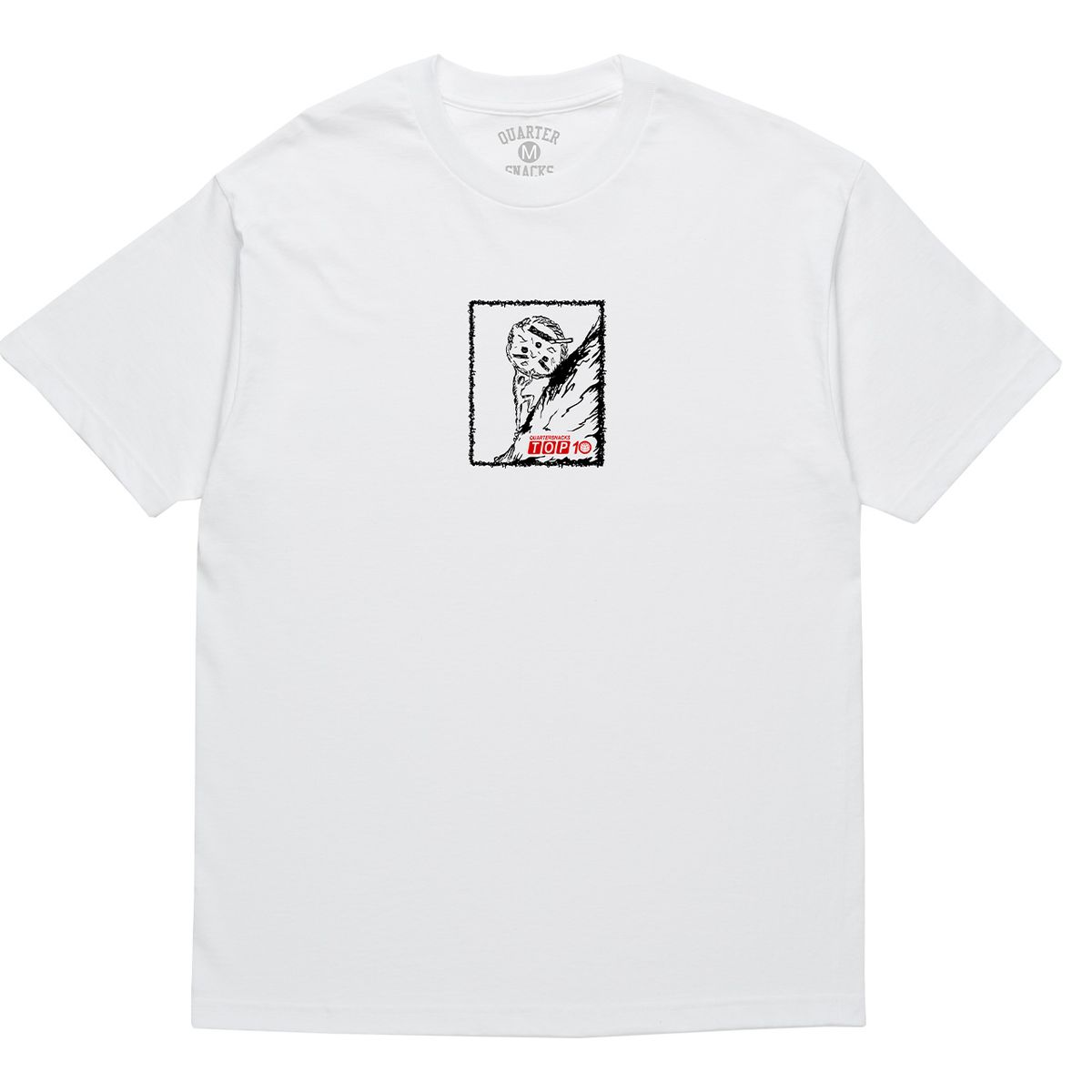 QUARTERSNACKS BOULDER TOP 10 TEE WHITE
