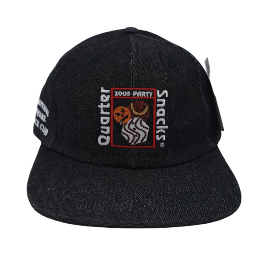 QUARTERSNACKS PARTY CAP BLACK DENIM