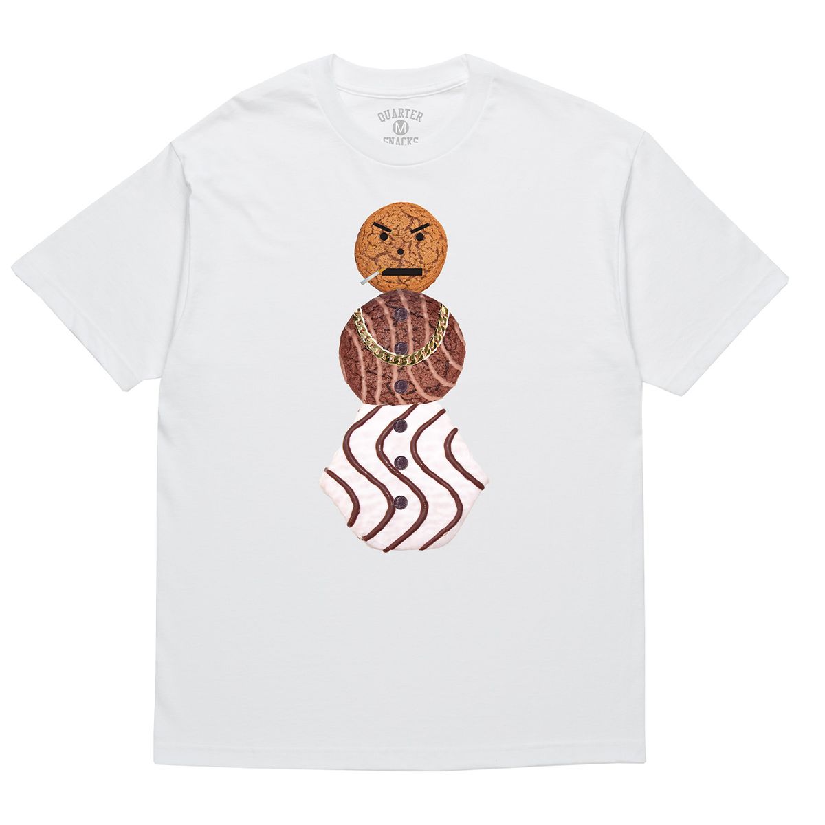 QUARTERSNACKS BIG SNACKMAN TEE WHITE