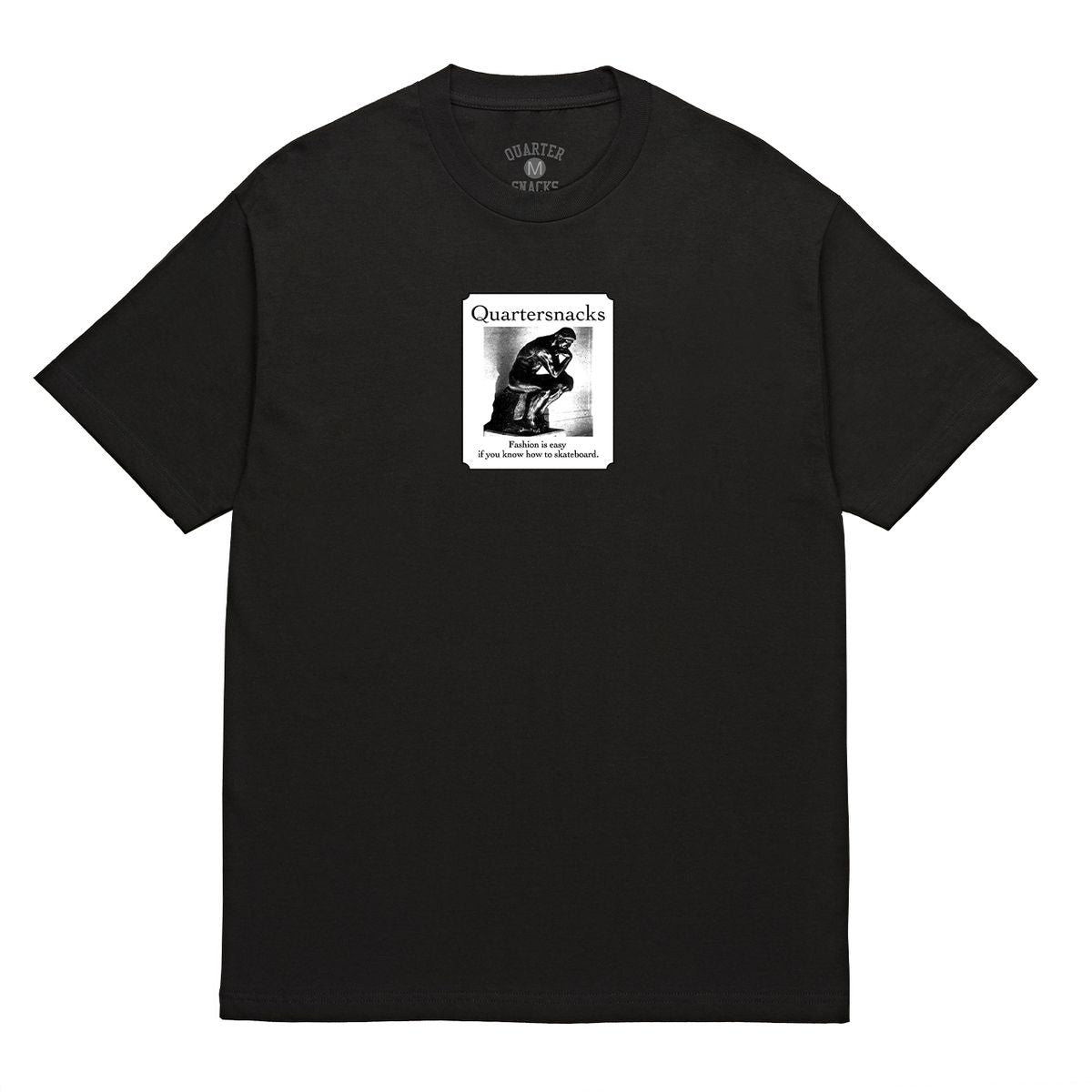 QUARTERSNACKS THINKER TEE BLACK