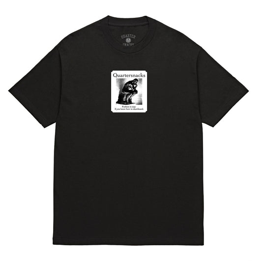 QUARTERSNACKS THINKER TEE BLACK